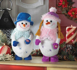 Plush Dancing Snowgirl - crazydecor