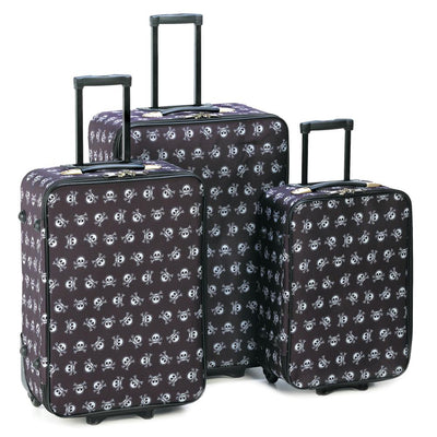 Stylish Skull Luggage Trio - crazydecor