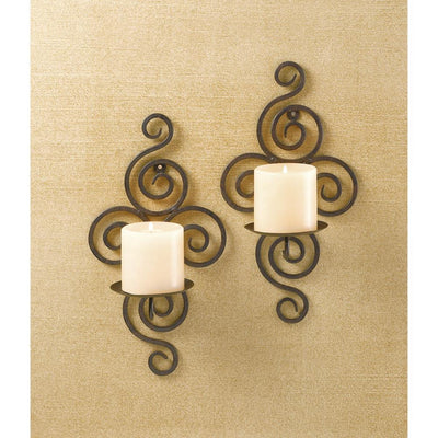 Wrought Iron Candle Wall Sconces - DreamyDecor