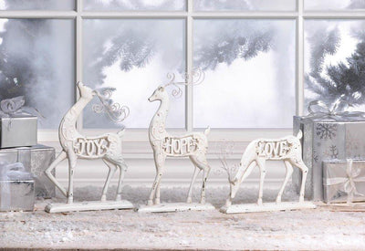 White Love Reindeer Figurine - DreamyDecor