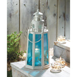 Ocean Blue Lighthouse Candle Lamp - crazydecor