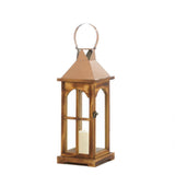 Rose Gold Wooden Lantern - crazydecor