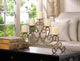 Antiqued Iron Candleabra - 5 Candle Stand - crazydecor