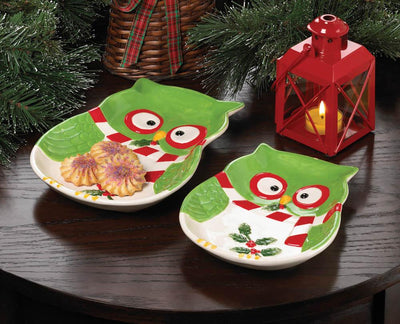 Holiday Hoot Large Plate - crazydecor