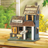 Bass Lake Lodge Wood Bird House - crazydecor