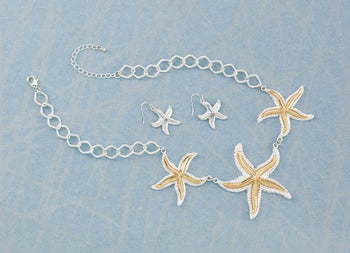 Shimmering Starfish Jewelry Set - crazydecor