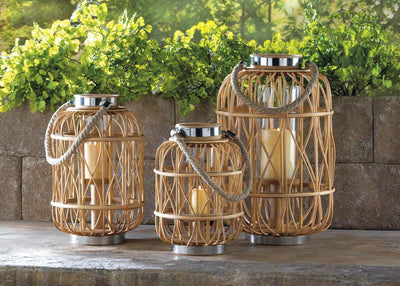 Woven Rattan Candle Lantern (S) - DreamyDecor