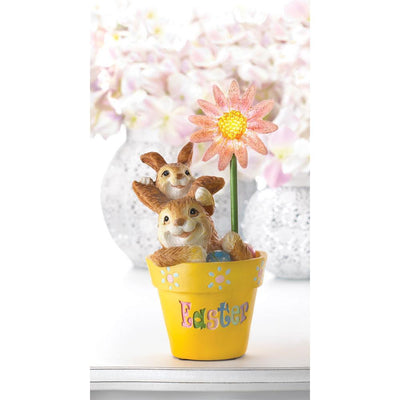 Flowerpot Frolic Easter Figurine - crazydecor