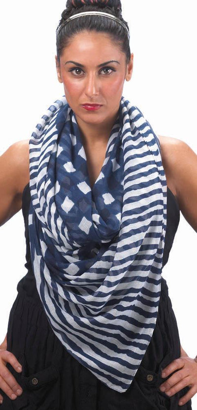 Navy Vogue Fashion Scarf - crazydecor