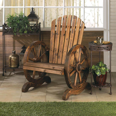 Wagon Wheel Adirondack Chair - DreamyDecor