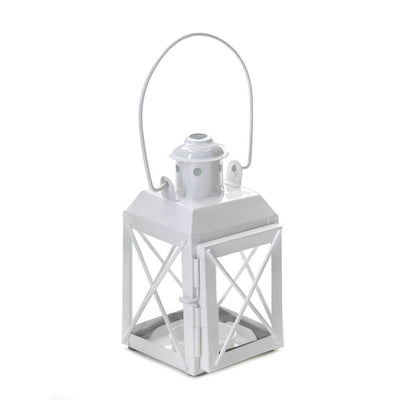 White Railway Candle Lantern Lamp - DreamyDecor