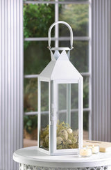 White Manhattan Candle Lantern - DreamyDecor