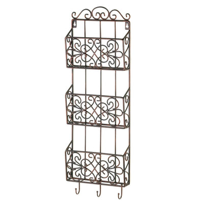 Vintage Charm Triple Wall Rack - DreamyDecor