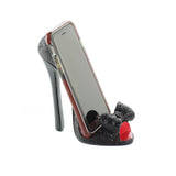 Black Bow Shoe Phone Holder - crazydecor