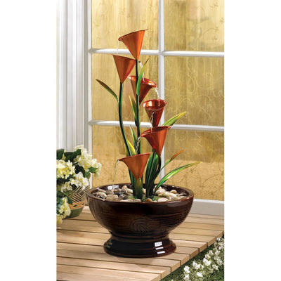 Calla Lily Water Fountain - crazydecor