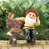 Garden Gnome Welcome Statue - crazydecor