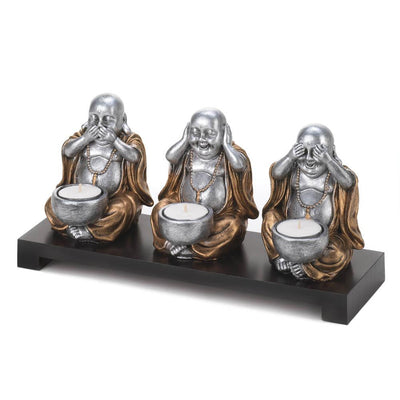 No Evil Buddha Candle Stand - crazydecor