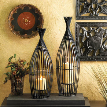 Wire Candle Holder Vase (L) - DreamyDecor