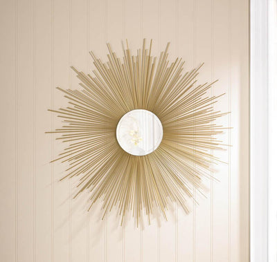 Golden Rays Sunburst Mirror - crazydecor