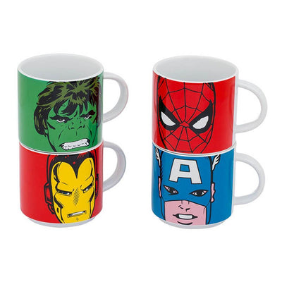 Marvel Stacking Mugs 4 Pc. Set - crazydecor