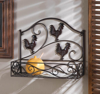 Three Roosters Wall Basket - crazydecor