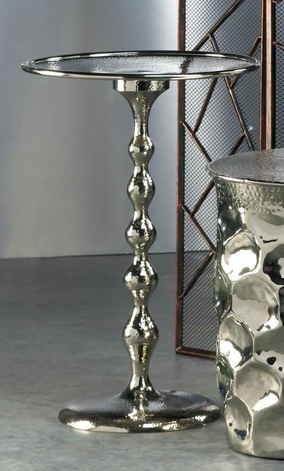 High Polish Hammered Top Table - crazydecor