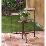 Rustic Triple Planter Stand - crazydecor