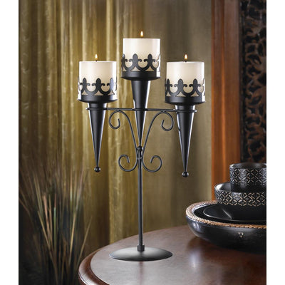 Medieval Triple Candle Stand - crazydecor