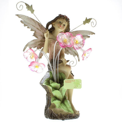 Peony Fairy Solar Statue - crazydecor