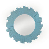 Blue Sunburst Wall Mirror - crazydecor