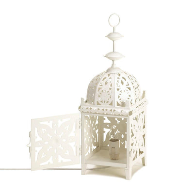 White Medallion Table Lamp - DreamyDecor