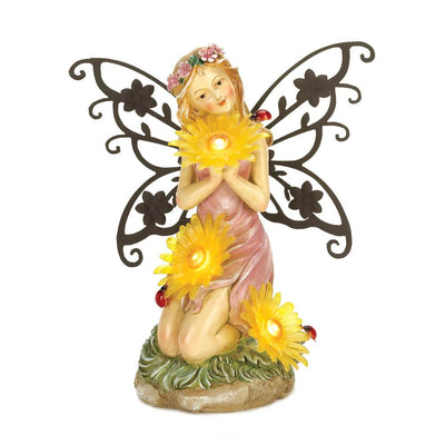 Garden Blooms Fairy Solar Statue - crazydecor