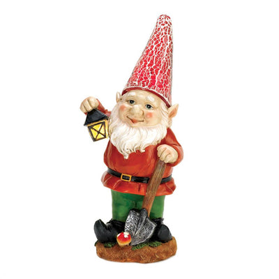 Little Lantern Gnome Solar Statue - crazydecor