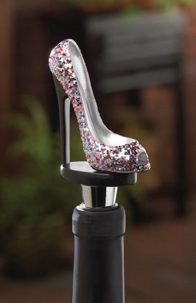 Glitter Shoe Wine Bottle Stopper - crazydecor