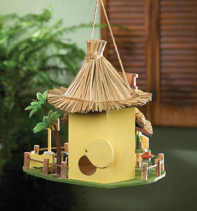 Tiki Hut Birdhouse - crazydecor