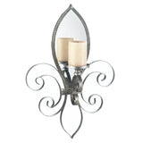 Fleur-De-Lis Mirrored Wall Sconce - crazydecor