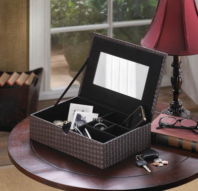 Faux Leather Keepsake Box - crazydecor