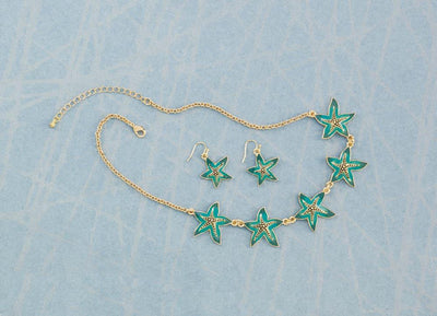 Green Starfish Jewelry Set - crazydecor