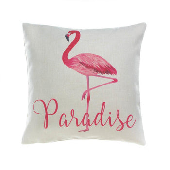 Flamingo Paradise Decorative Pillow - crazydecor