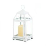 Medium White Contemporary Lantern - crazydecor