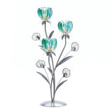 Triple Peacock Bloom Candle Holder - crazydecor