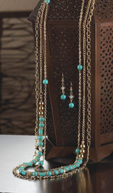 Boho Turquoise Jewelry Set - crazydecor