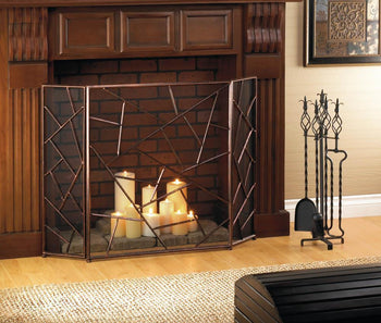 Modern Geometric Fireplace Screen - crazydecor