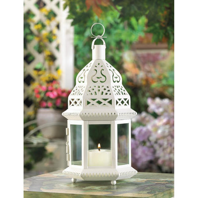 White Moroccan Style Lantern - DreamyDecor