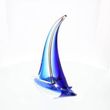 Sailboat Art Glass Statue - crazydecor