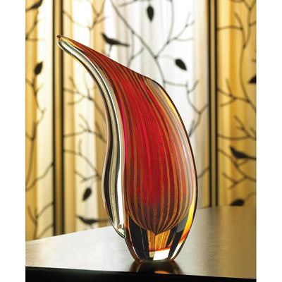 Crimson Sunset Art Glass Vase - crazydecor