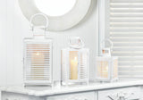 Small White Horizon Lantern - crazydecor