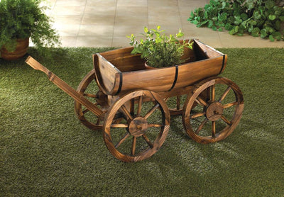 Apple Barrel Planter Wagon - crazydecor