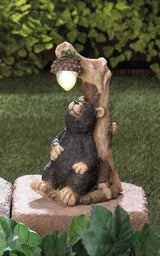 Black Bear Solar Statue - crazydecor