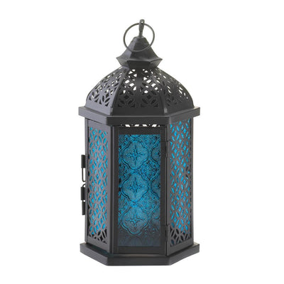 Blue Cove Candle Lantern - crazydecor